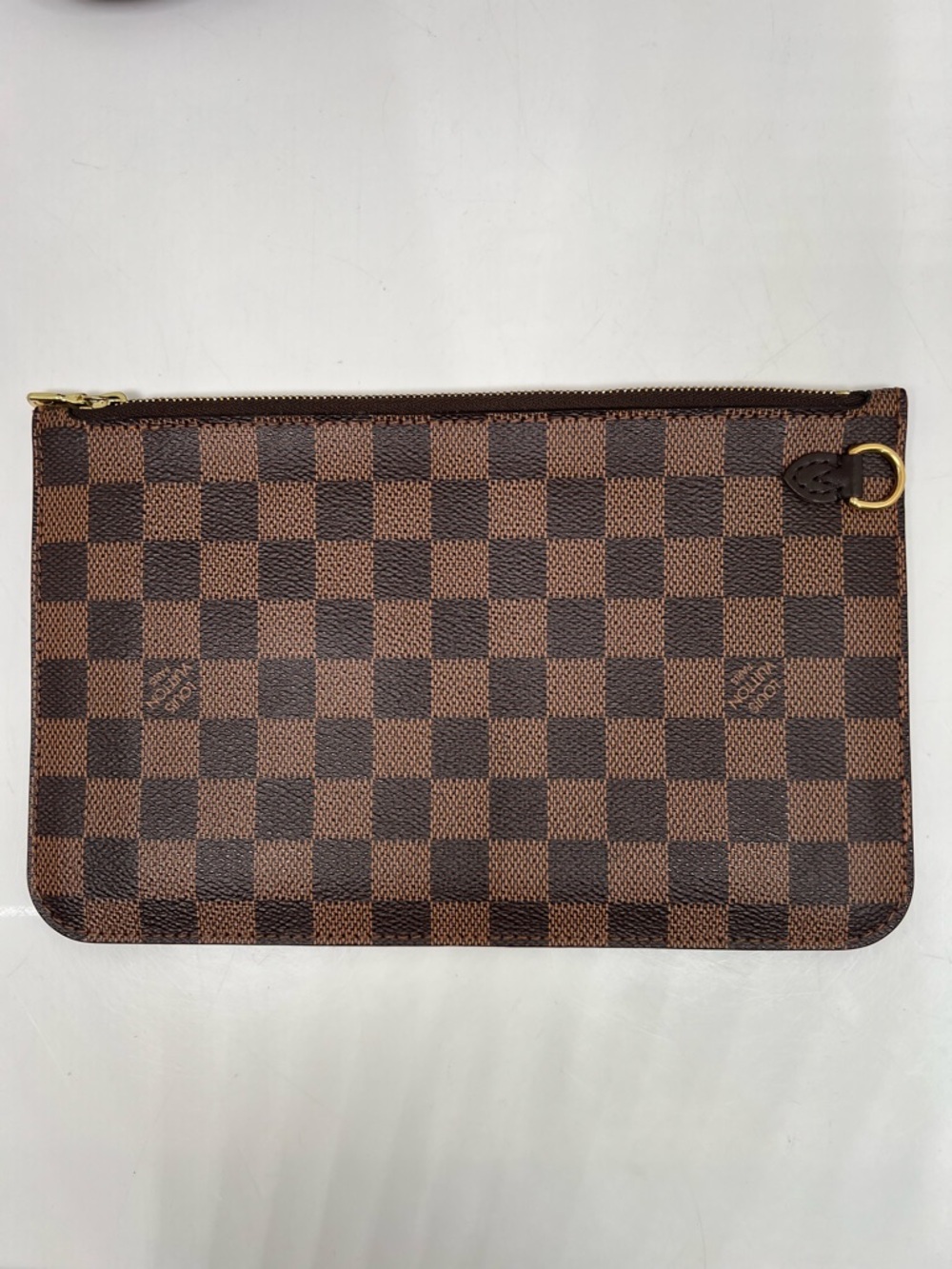 Louis Vuitton Neverfull MM Damier Ebene Tote w/ Pouch Red Interior + Pouch - Picture 2 of 15